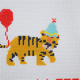 Party Animals – Tiger Needlepoint Canvas