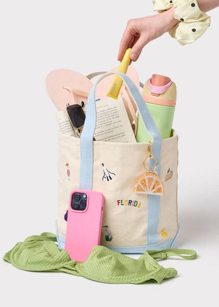 Florida Icons Mini Canvas Tote | Alice & Wonder