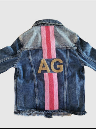 Custom Beaded Denim Jacket (4-week turn)-Women's Outerwear-[product_category]-Whatsoever Things