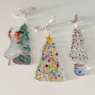 Chloe Christmas Tree Watercolor Acrylic Ornament-[product_category]-Whatsoever Things