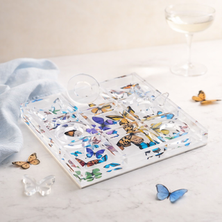 Acrylic Tic-Tac-Toe Game, Butterfly