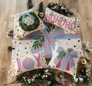 Spotted Holiday Ho Ho Ho Hook Pillow-Pillows-[product_category]-Whatsoever Things