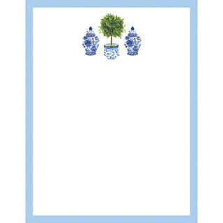4.25 x 5.5 Chinoiserie Topiary Notepad-Notebooks & Notepads-[product_category]-Whatsoever Things