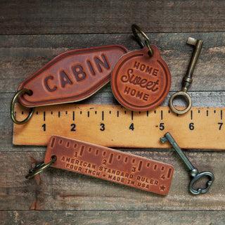 Howdy Leather Keychain Motel Style