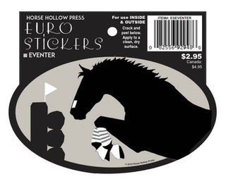 5 x 3" Waterproof Oval Equestrian Horse Sticker: Eventer-Stickers-[product_category]-Whatsoever Things