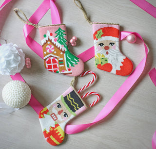 Gingerbread House Embroidered Mini Stocking-[product_category]-Whatsoever Things