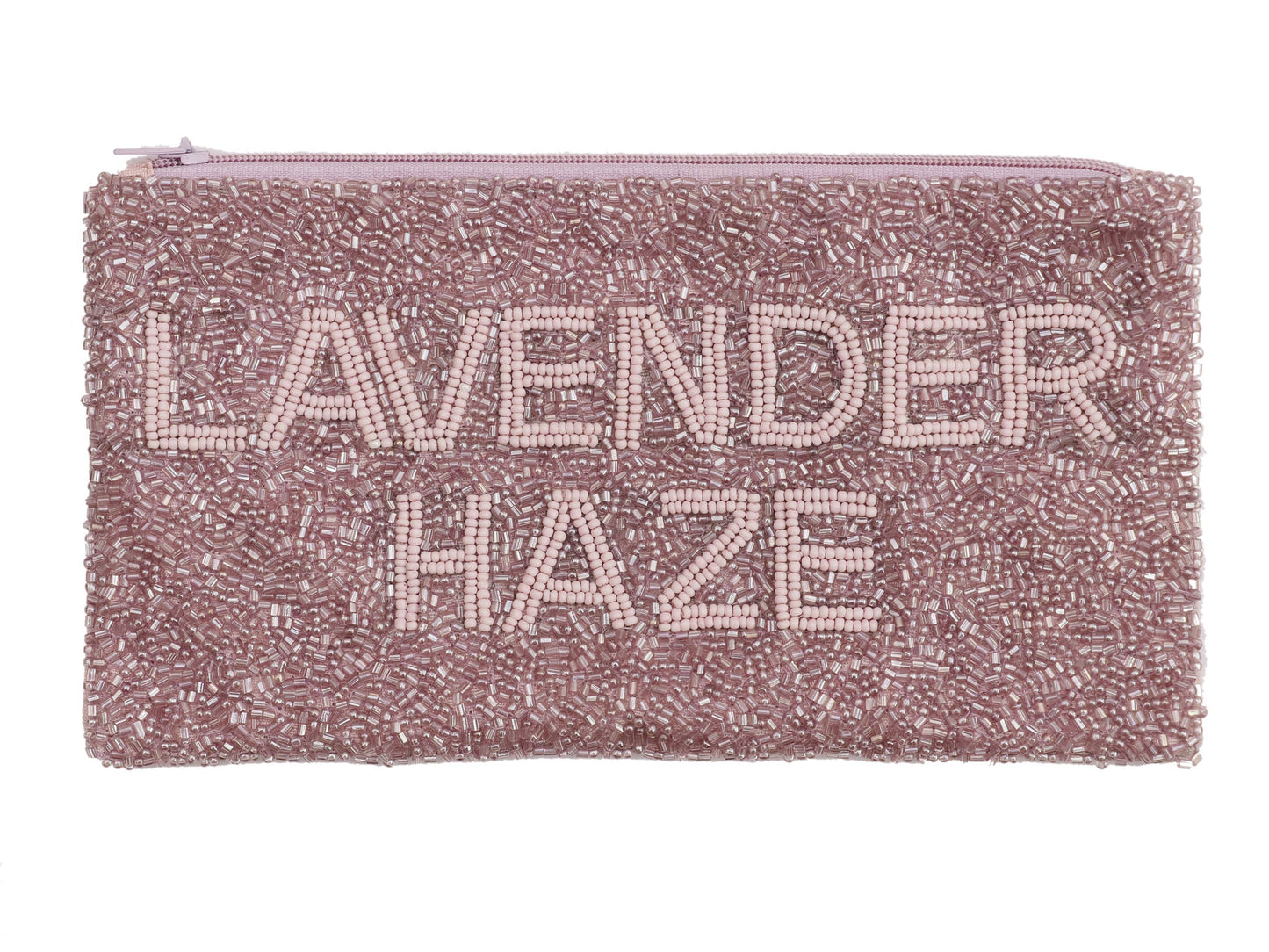 Lavender Haze Beaded Pouch