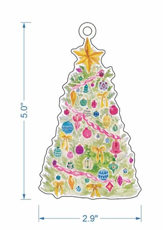 Chloe Christmas Tree Watercolor Acrylic Ornament-[product_category]-Whatsoever Things