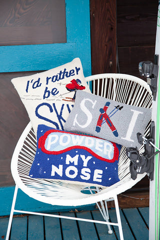 I'd Rather Be Skiing Hook Pillow-[product_category]-Whatsoever Things
