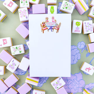 Dogs Playing Mahjong Notepad-[product_category]-Whatsoever Things