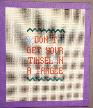 “Tinsel in a Tangle” Christmas Needlepoint Canvas