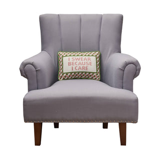 I Swear Because I Care Embroidered Pillow-[product_category]-Whatsoever Things