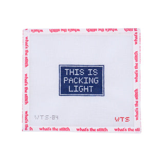“This Is Packing Light” Hand-Painted Needlepoint Canvas ✈️🧳