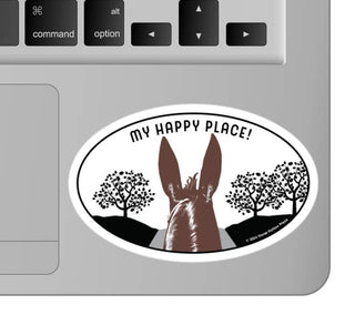 3" Waterproof My Happy Place Mule Funny Sticker-Stickers-[product_category]-Whatsoever Things