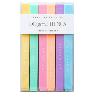 Do Great Things Highlighter Set - Stationery Set-[product_category]-Whatsoever Things
