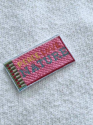 The Peace Love Nature Matchbox Needlepoint Canvas