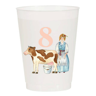 12 Days of Christmas Frosted Cups / 12 Cups - Christmas