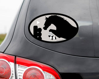 5 x 3" Waterproof Oval Equestrian Horse Sticker: Eventer-Stickers-[product_category]-Whatsoever Things