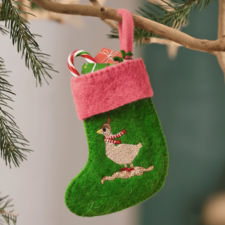 Silly Goose Felt Stocking | Embroidered Felt | 20cm