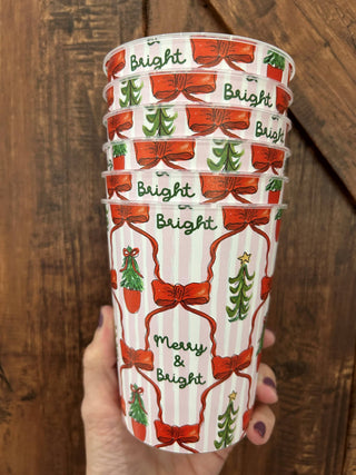 Merry and Bright Cups-Set of 6