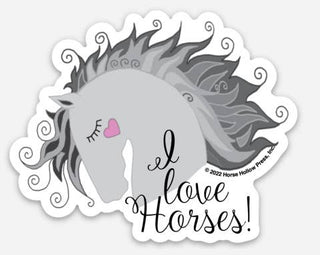 Horse Magnet 3": I Love Horses ~ .75 cent CLOSE OUT-Decor-[product_category]-Whatsoever Things