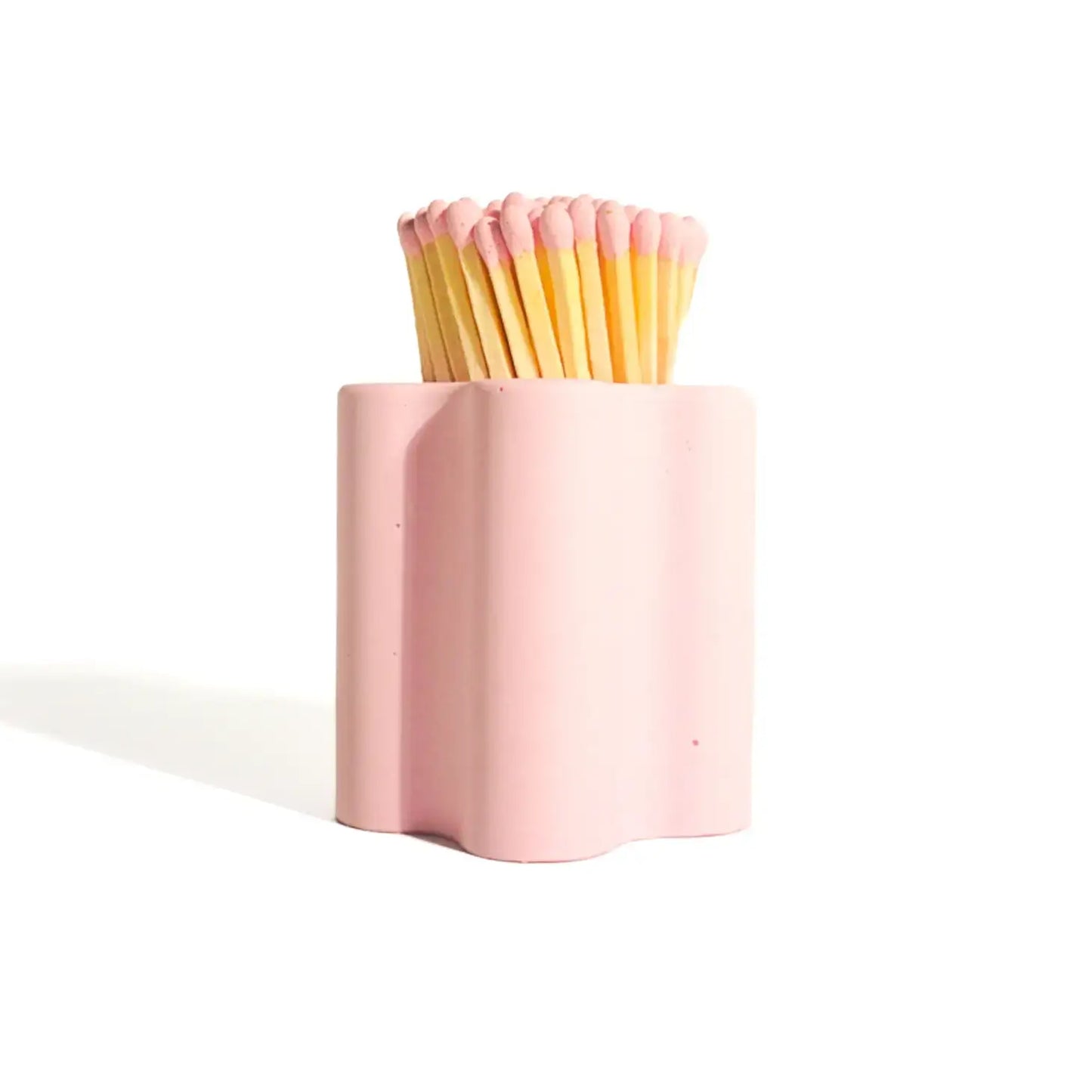 Pastel Flower Vessel with Colorful Matchsticks: Green
