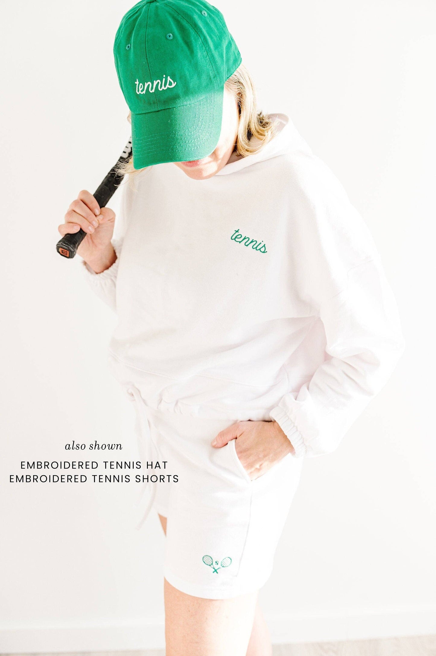 Cropped Tennis Sweatshirt, Tennis Racket Apparel