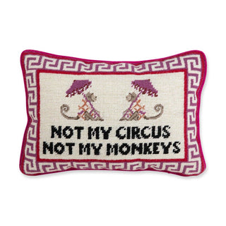 Not My Circus Needlepoint Pillow-Pillows-[product_category]-Whatsoever Things