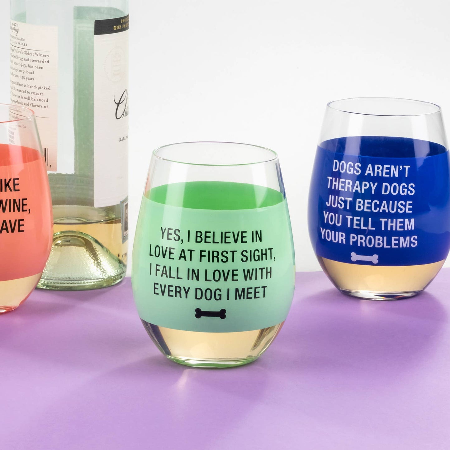 Love At First Sight Stemless Wine Glass