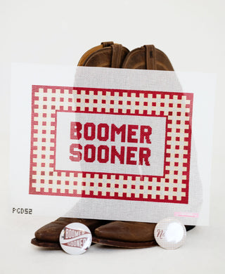 Boomer Sooner Hand-Painted Needlepoint Canvas