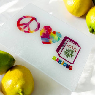 Peace Love Mahjong Charcuterie  Board Cutting Board  