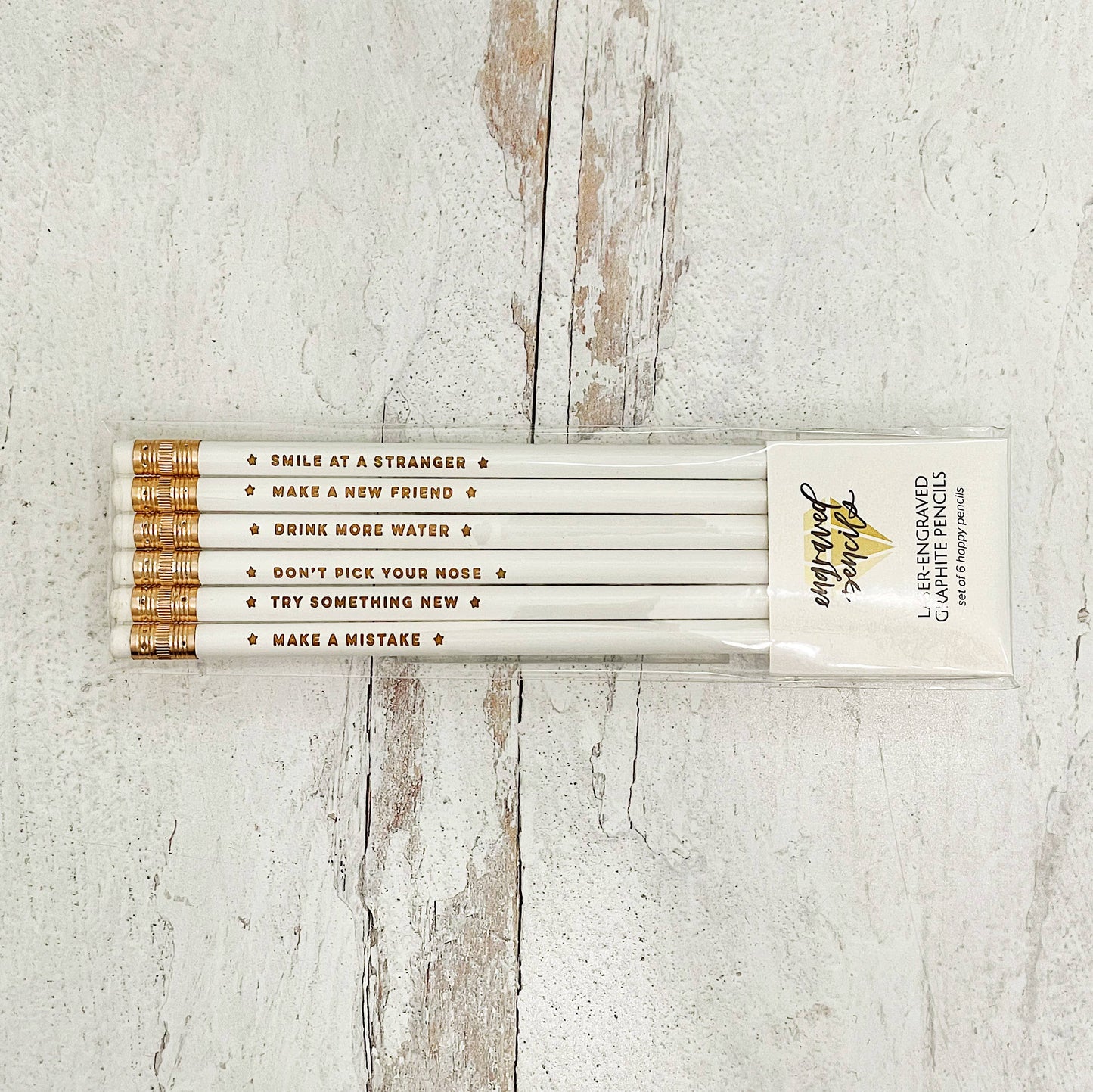 Engraved 'Advice' Pencils