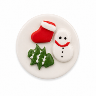 Holiday Christmas Cookie Plate Needle Minder