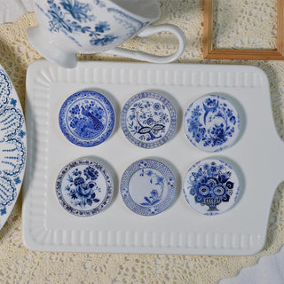 Blue & White Ceramic Needle Minders