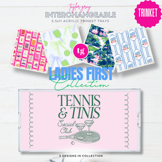 5.5x11 LADIES FIRST Trinket Tray Insert Set of 5