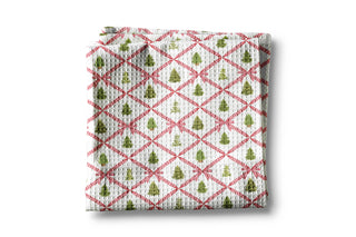 Christmas Towel Tree Plaid Bow Holiday Home Decor 2026