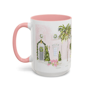 PINK CHRISTMAS HOUSE MUG- SUGAR PLUM LANE 