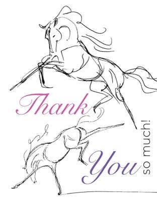 Horse Thank You Card: Sketchbook Horses!-Cards-[product_category]-Whatsoever Things