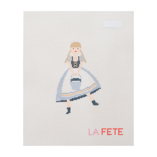 12 Days Of Christmas - Eight Maids O' Milking  Hand Painted Needlepoint Canvas