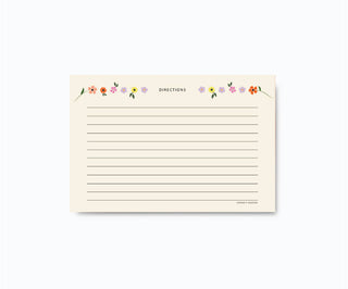Mosaic Floral Recipe Cards