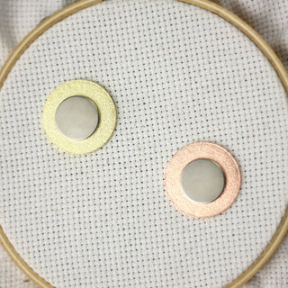 Resting Stitch Face Yellow Gold Magnetic Needle Minder