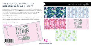 5.5x11 LADIES FIRST Trinket Tray Insert Set of 5