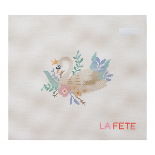 12 Days Of Christmas - Seven Swans A-Swimming Hand Painted Needlepoint Canvas