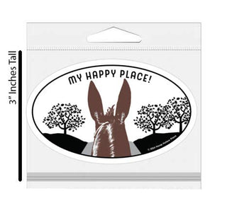 3" Waterproof My Happy Place Mule Funny Sticker-Stickers-[product_category]-Whatsoever Things
