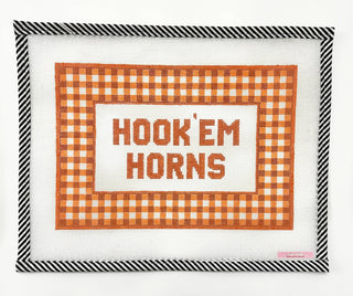 Hook'em Horns (UT) Handpainted Needlepoint Canvas