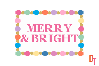 "Merry and Bright" Needlepoint Canvas