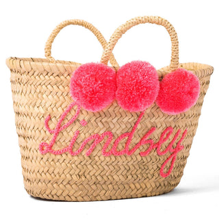 Personalized Basket Tote / Minimum order is eight with a 2-3 week turn-Bags-[product_category]-Whatsoever Things
