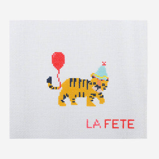 Party Animals – Tiger Needlepoint Canvas