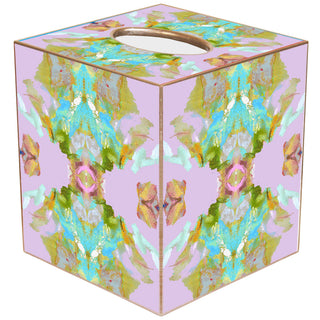 Stained Glass Lavender by Laura Park Tissue Box