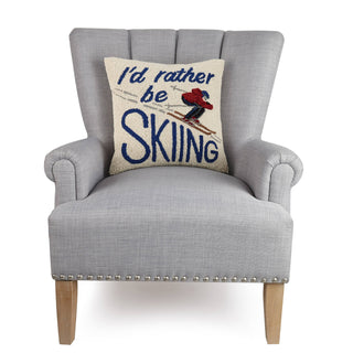 I'd Rather Be Skiing Hook Pillow-[product_category]-Whatsoever Things